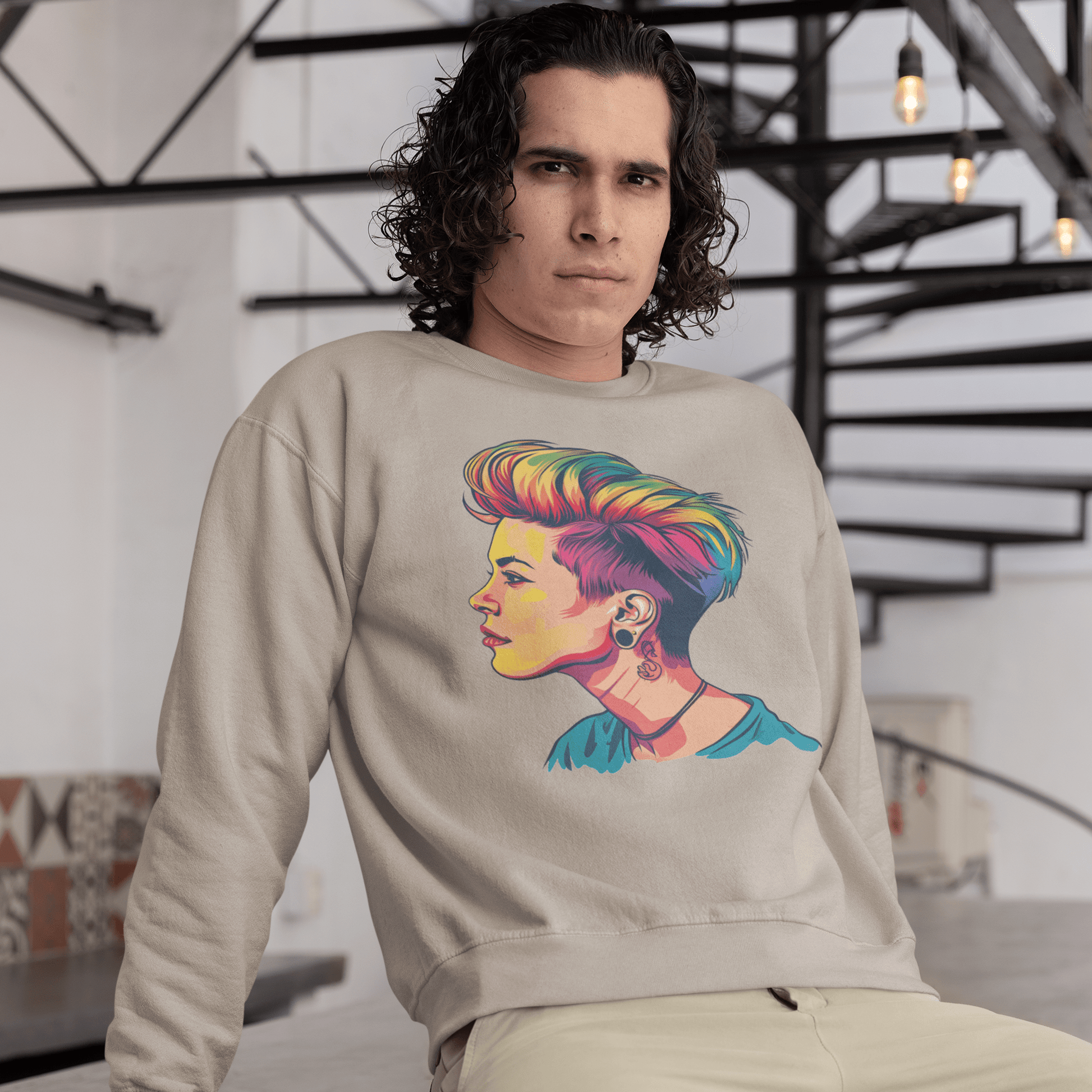 Pixie Haircut - Unisex Sweatshirt - Sweatshirt - The Lucky Wombat
