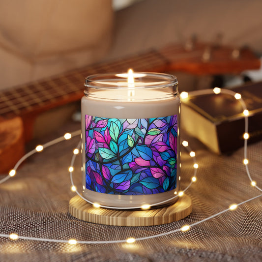 Poly Pride Forest Candle - Vivid Stained Glass Soy Candle | Stained Glass Forest Candle | Scented Soy Candle, 9oz