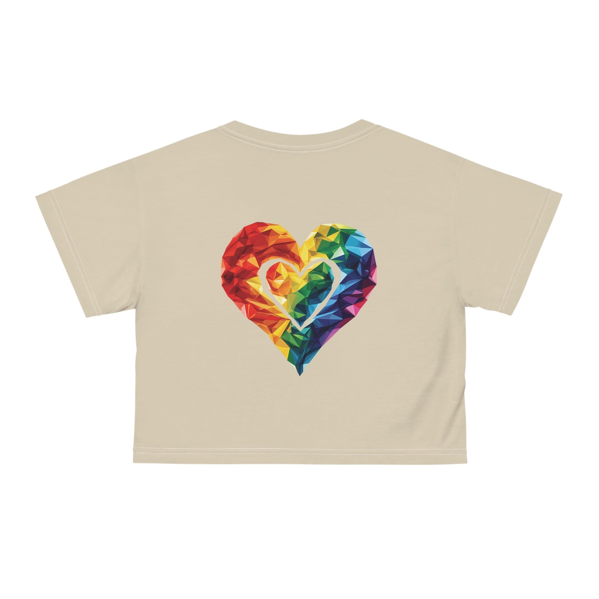 Polygon Heart - Crop Top - All Over Prints - The Lucky Wombat