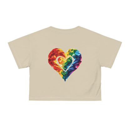 Polygon Heart - Crop Top - All Over Prints - The Lucky Wombat