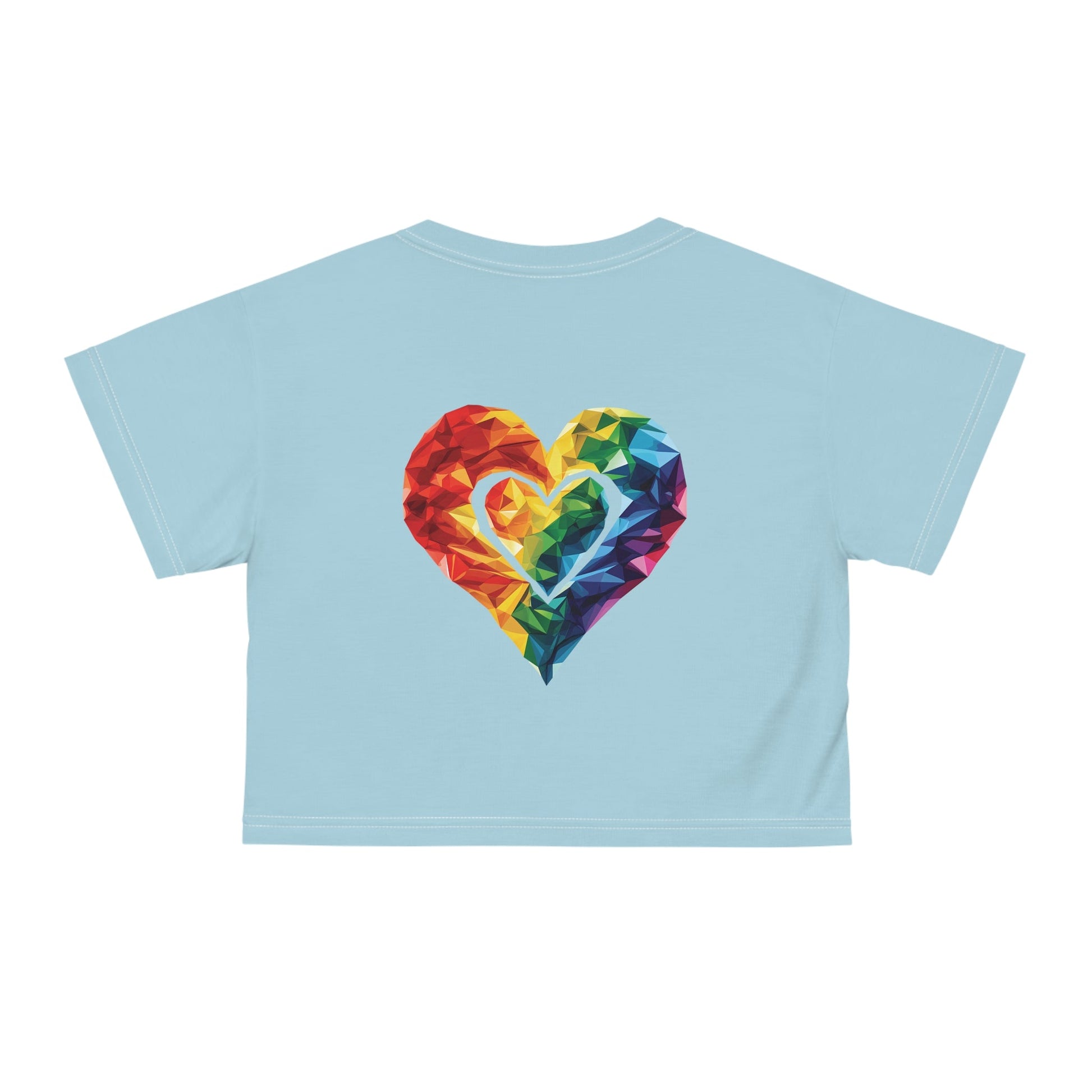 Polygon Heart - Crop Top - All Over Prints - The Lucky Wombat
