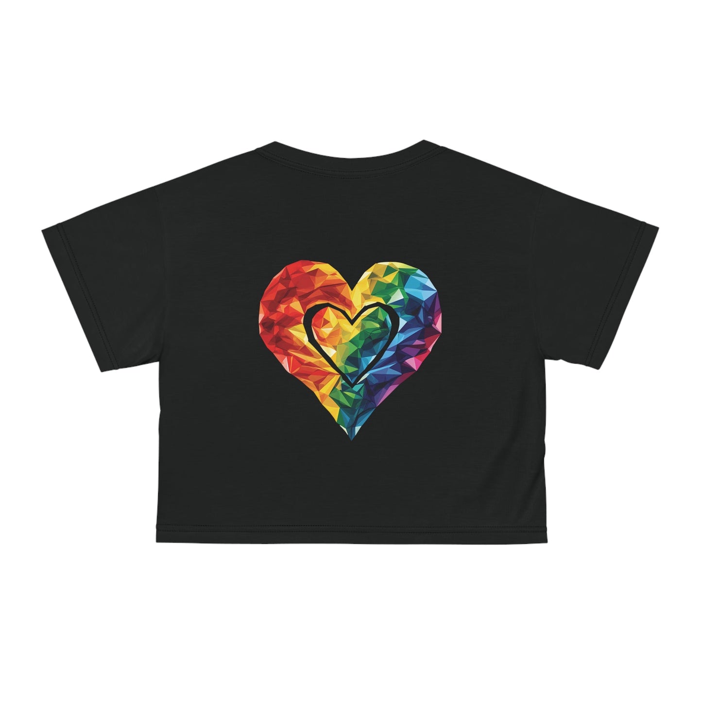 Polygon Heart - Crop Top - All Over Prints - The Lucky Wombat