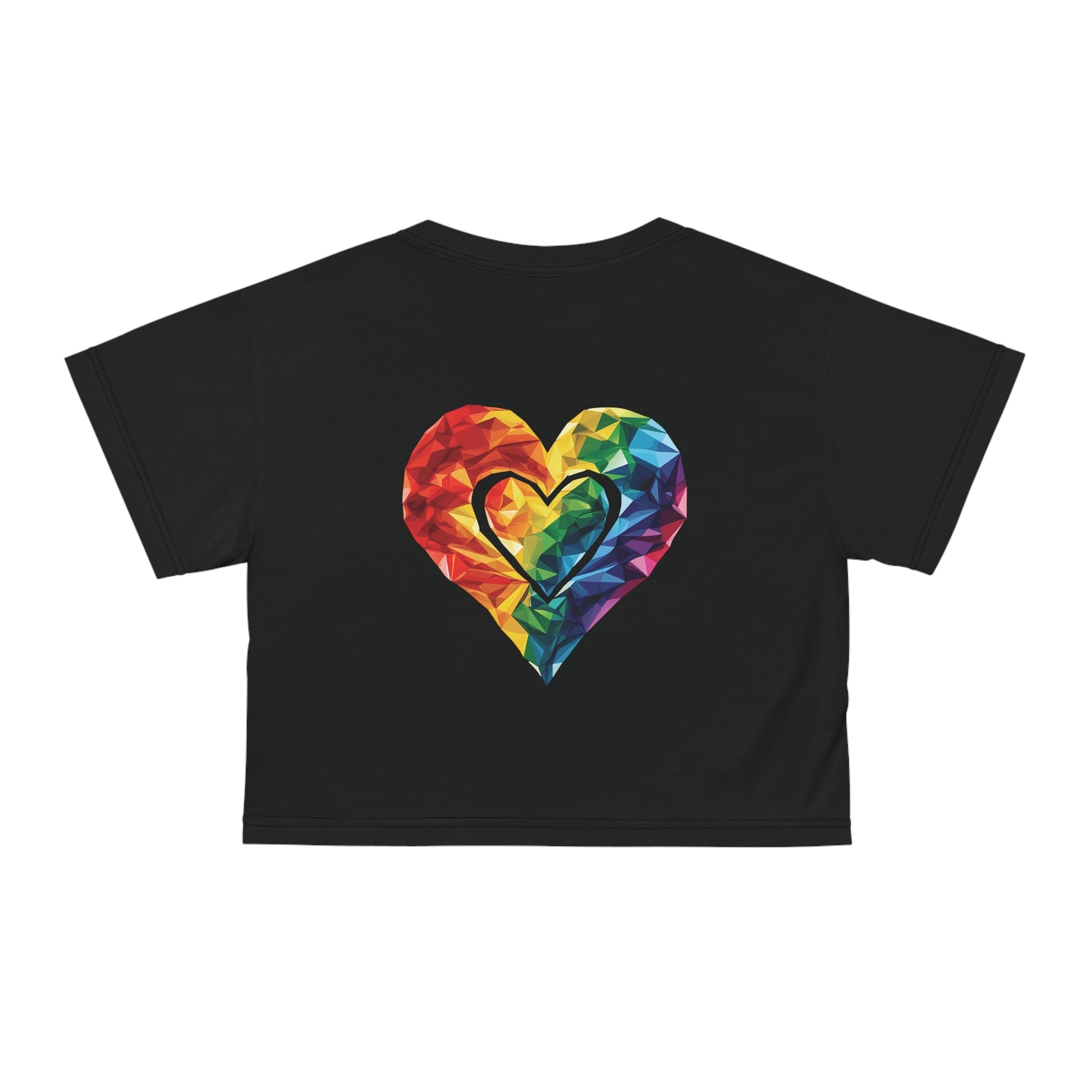 Polygon Heart - Crop Top - All Over Prints - The Lucky Wombat