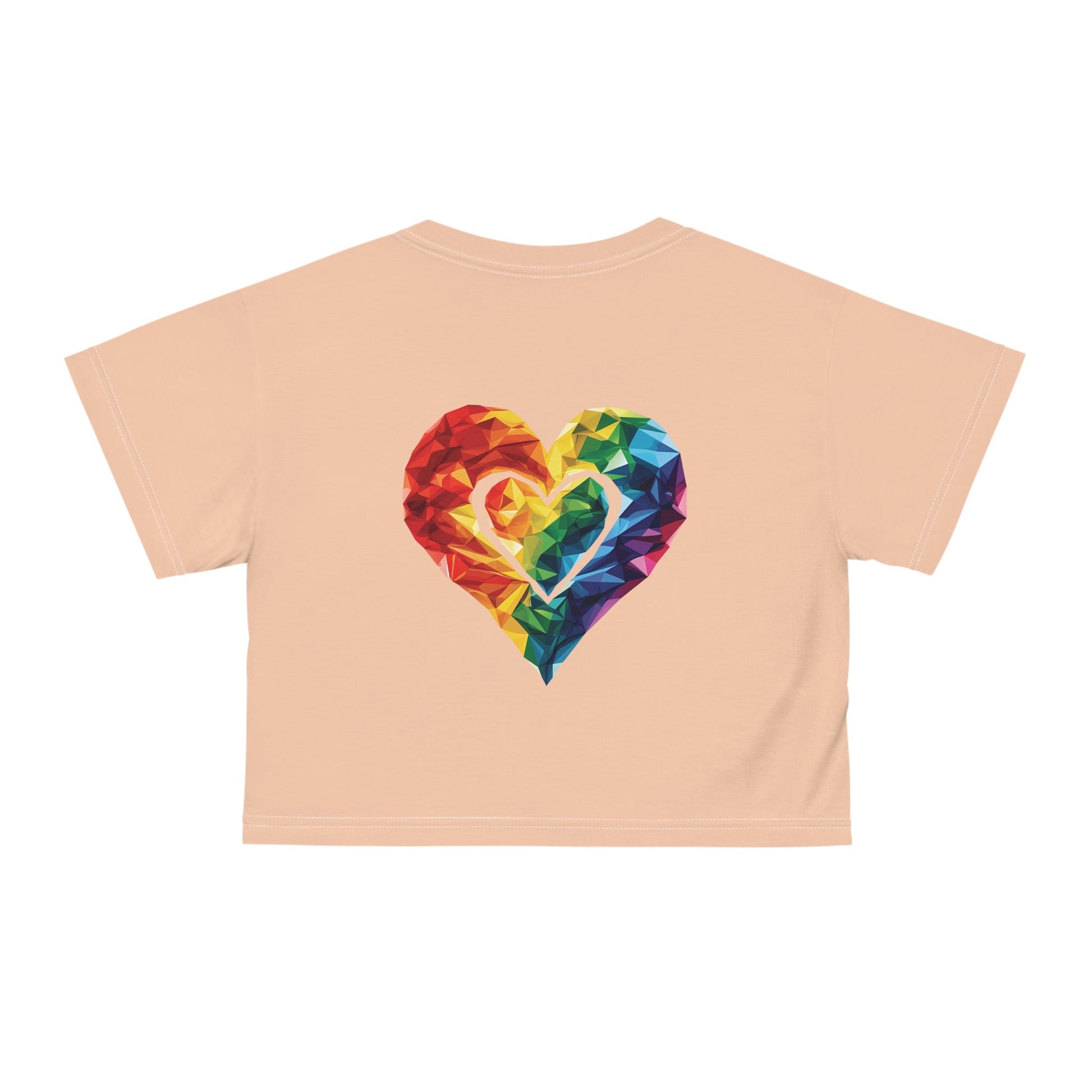 Polygon Heart - Crop Top - All Over Prints - The Lucky Wombat
