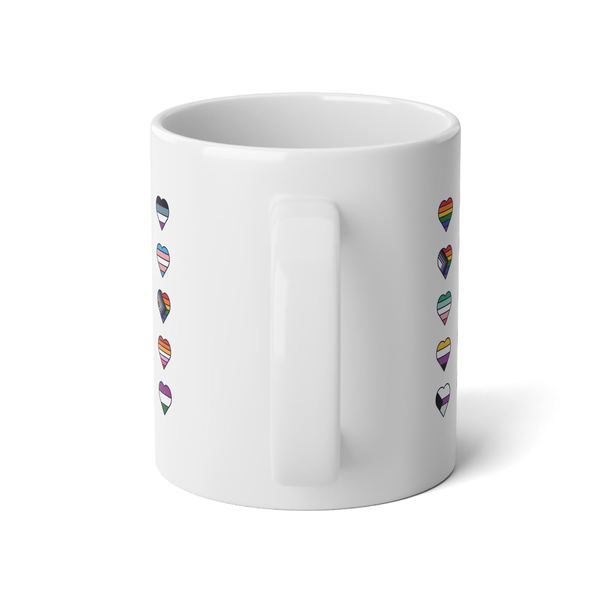 Pride Hearts Mug - 20oz LGBTQ+ Flag Design - Mug - The Lucky Wombat
