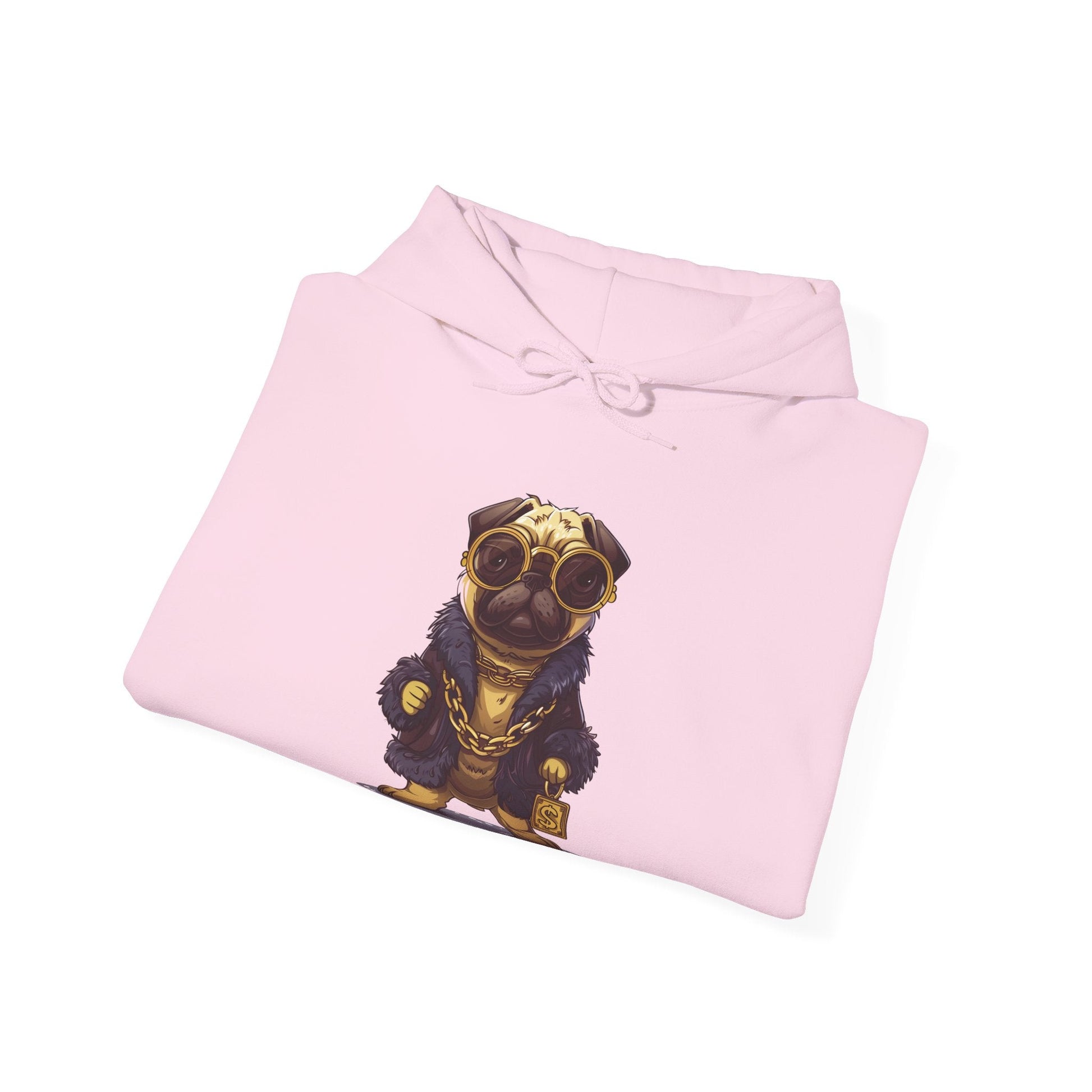 Pug Life Hoodie - Too Glam To Give a Damn - Hoodie - The Lucky Wombat