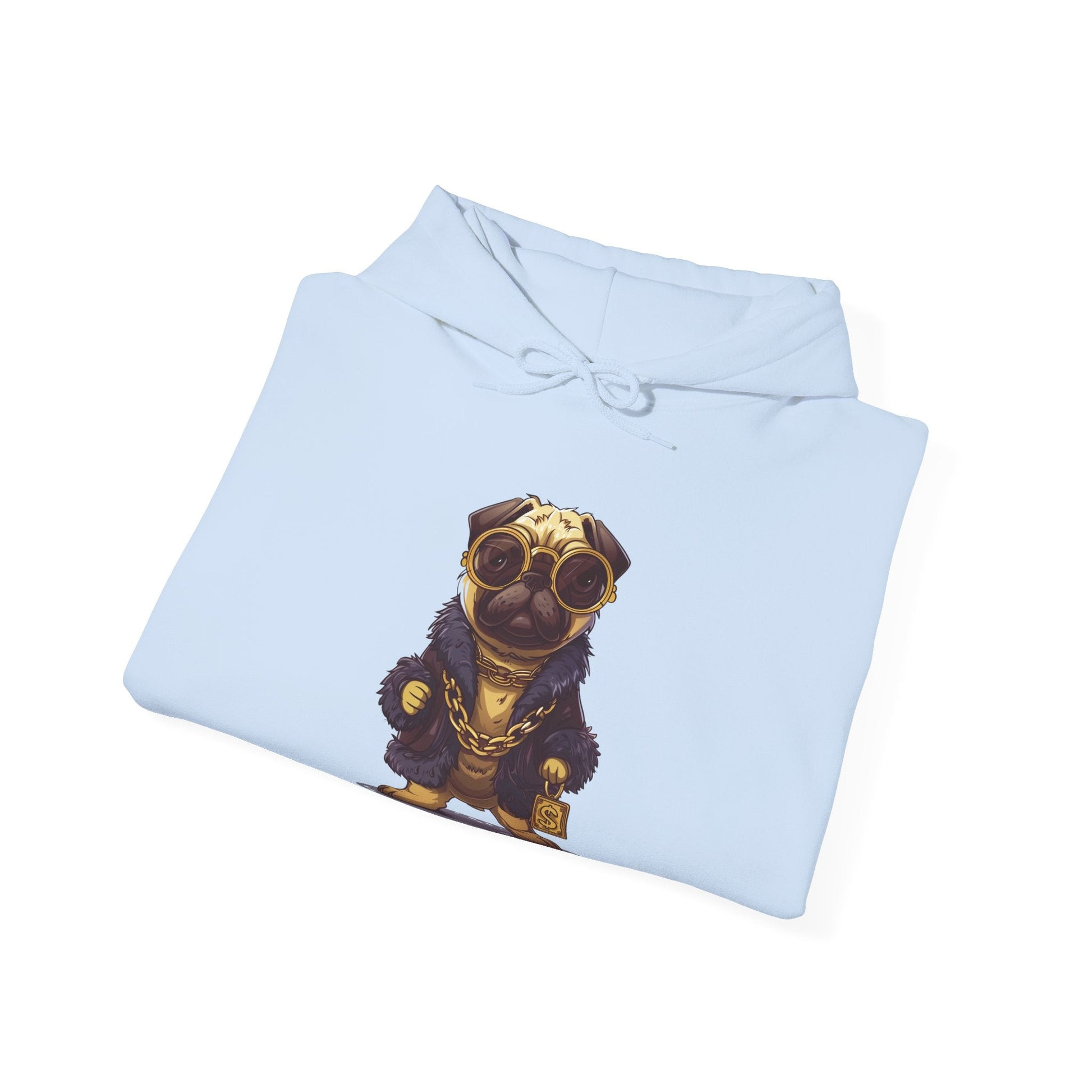 Pug Life Hoodie - Too Glam To Give a Damn - Hoodie - The Lucky Wombat