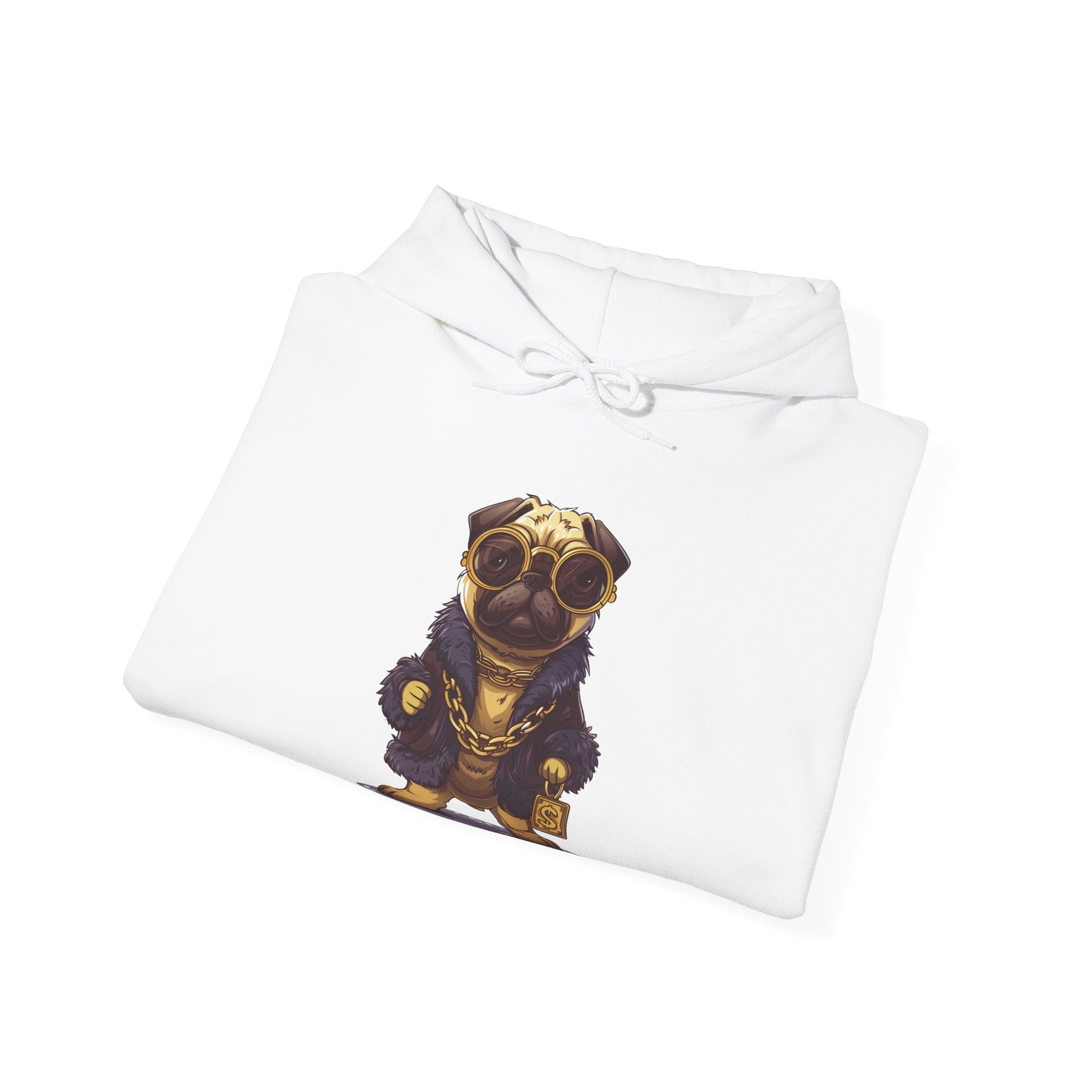 Pug Life Hoodie - Too Glam To Give a Damn - Hoodie - The Lucky Wombat