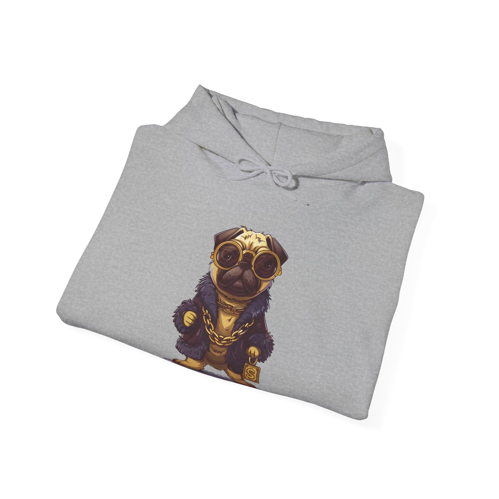 Pug Life Hoodie - Too Glam To Give a Damn - Hoodie - The Lucky Wombat