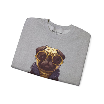 Pug Life Sweatshirt - Too Glam To Give a Damn - Sweatshirt - The Lucky Wombat