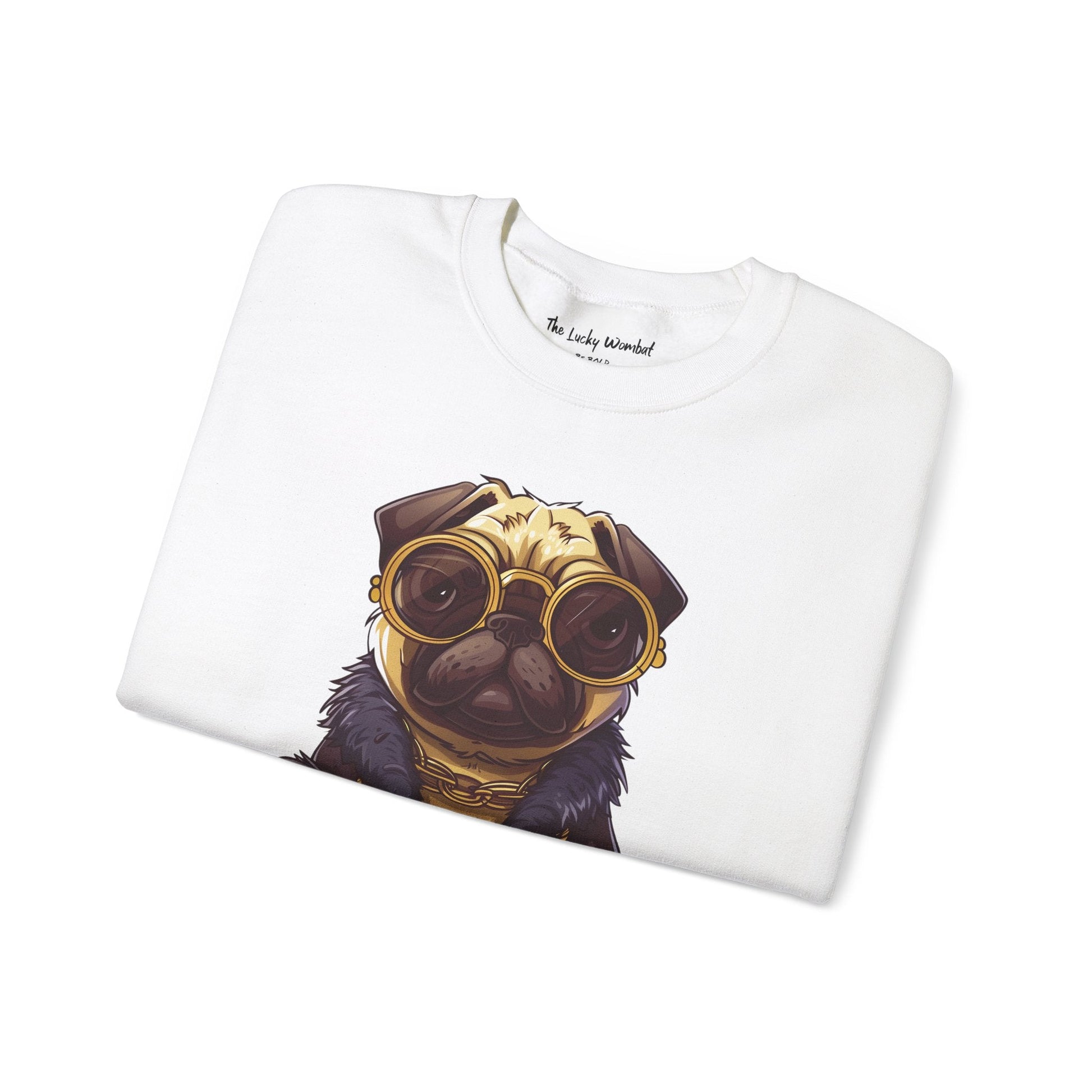 Pug Life Sweatshirt - Too Glam To Give a Damn - Sweatshirt - The Lucky Wombat