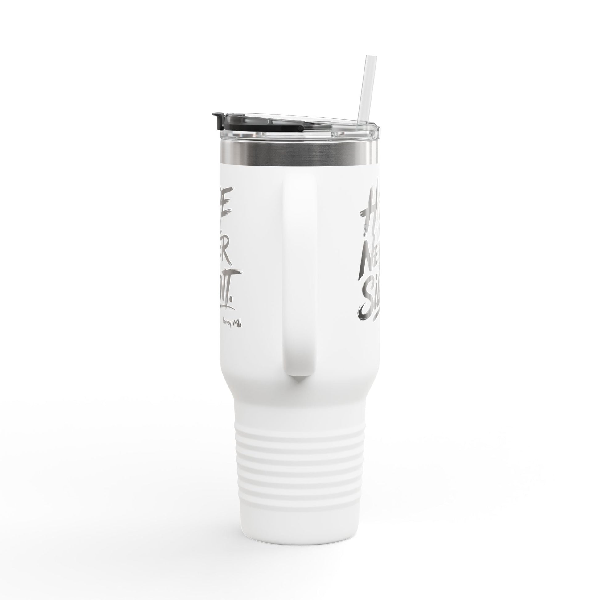 Quote Insulated Travel Mug, 40oz - Hope Will Never Be Silent - Mug - The Lucky Wombat