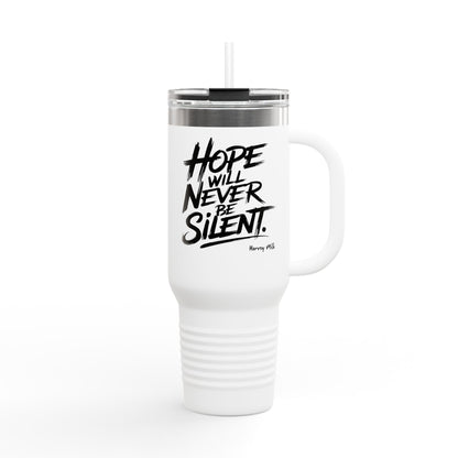 Quote Insulated Travel Mug, 40oz - Hope Will Never Be Silent - Mug - The Lucky Wombat