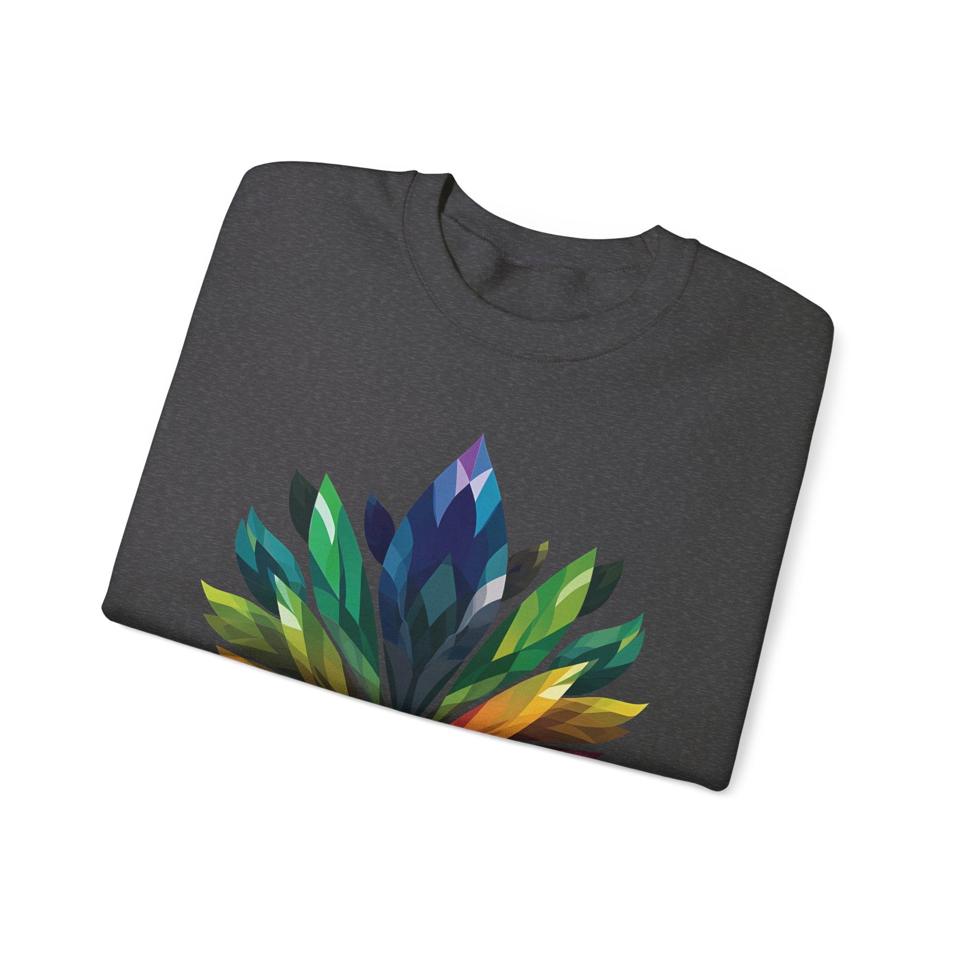 Rainbow - Coloured Leaf Unisex Sweatshirt - Sweatshirt - The Lucky Wombat