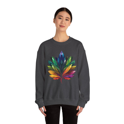 Rainbow - Coloured Leaf Unisex Sweatshirt - Sweatshirt - The Lucky Wombat