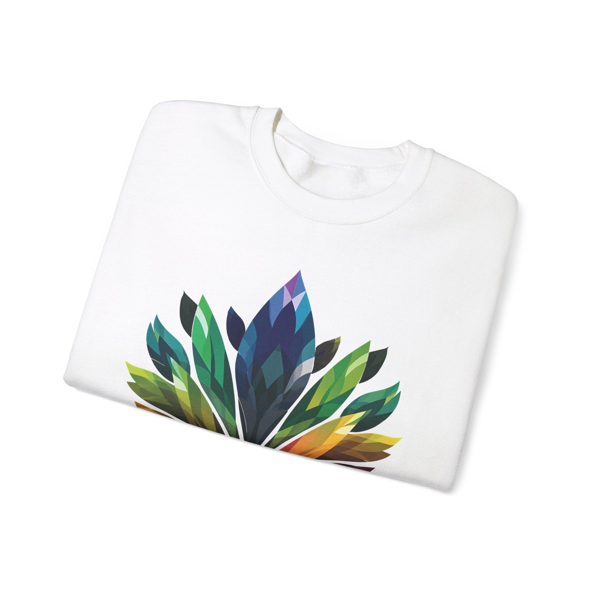 Rainbow - Coloured Leaf Unisex Sweatshirt - Sweatshirt - The Lucky Wombat