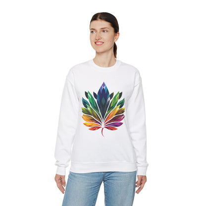 Rainbow - Coloured Leaf Unisex Sweatshirt - Sweatshirt - The Lucky Wombat