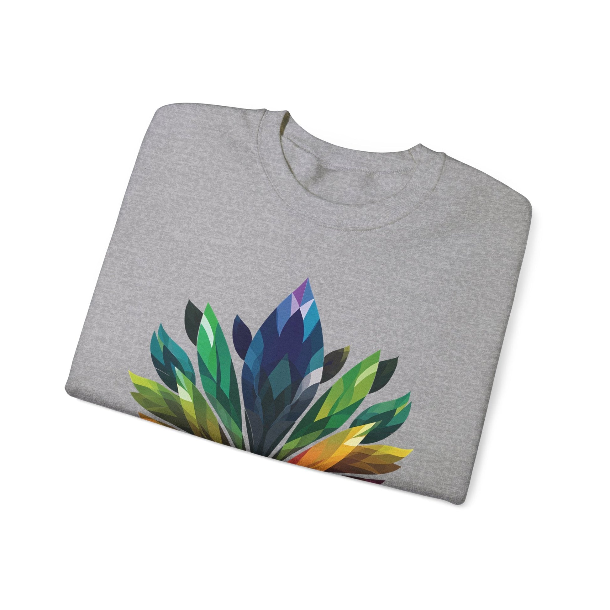 Rainbow - Coloured Leaf Unisex Sweatshirt - Sweatshirt - The Lucky Wombat