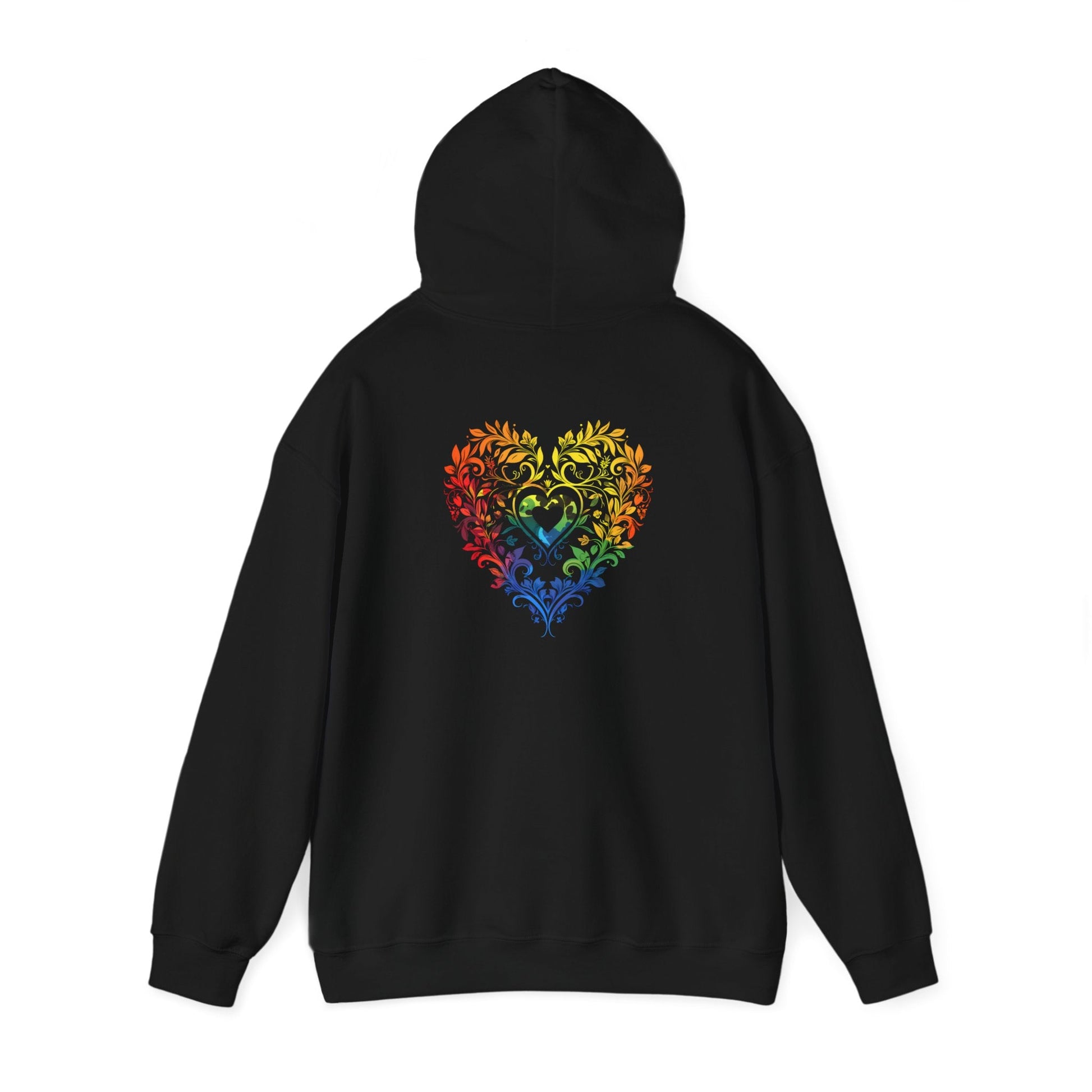 Rainbow Heart Ornament - Unisex Hoodie - Hoodie - The Lucky Wombat