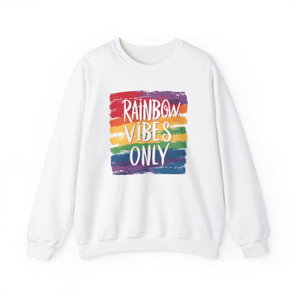 Rainbow vibes only Square - Unisex Sweatshirt - Sweatshirt - The Lucky Wombat