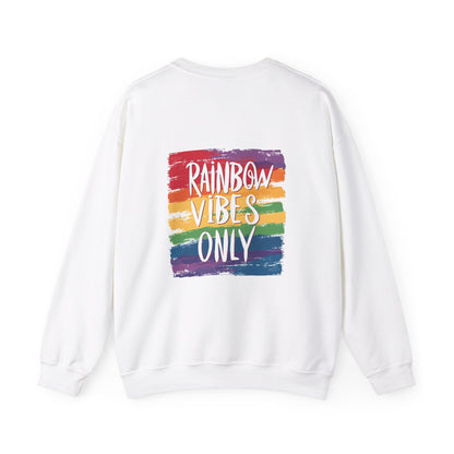 Rainbow vibes only Square - Unisex Sweatshirt - Sweatshirt - The Lucky Wombat