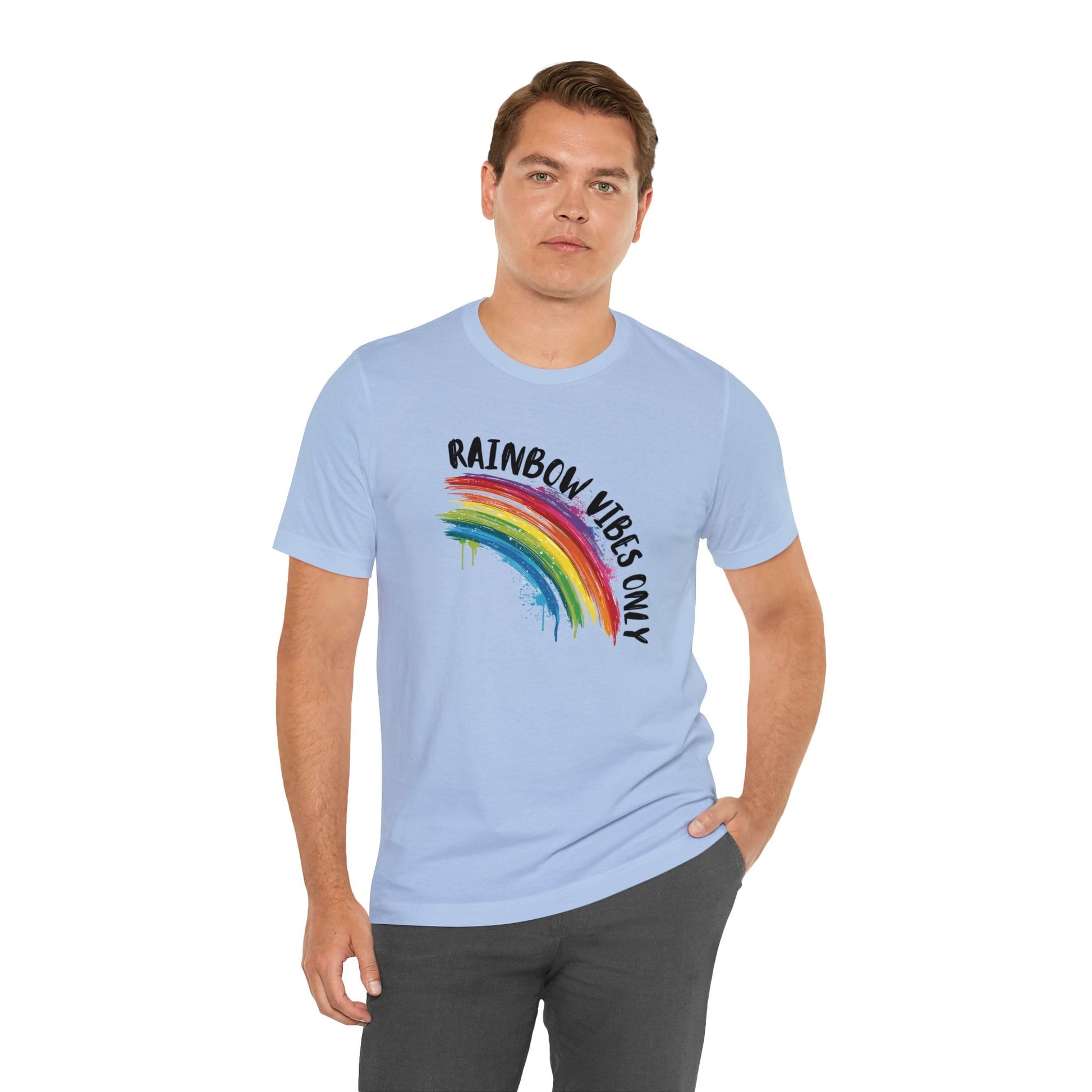 Rainbow Vibes Only - Unisex T-Shirt - T-Shirt - The Lucky Wombat