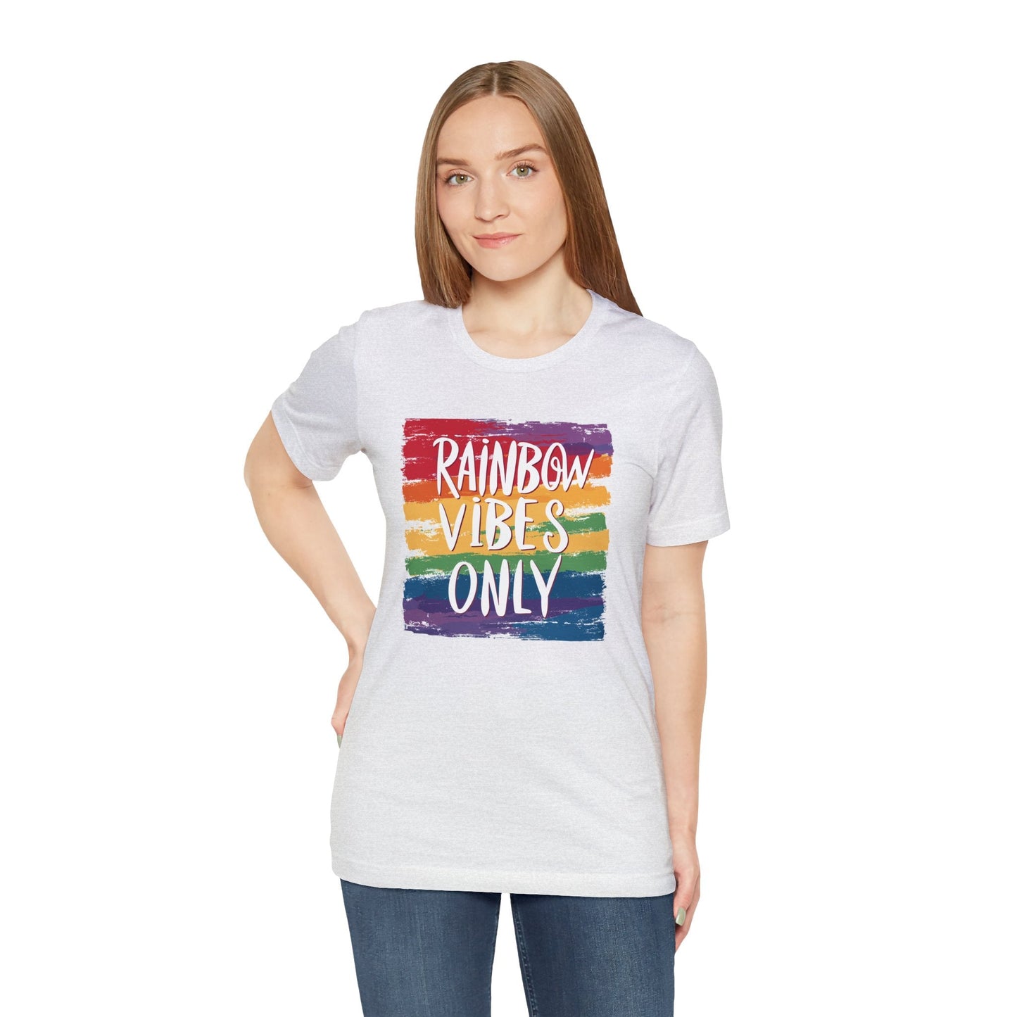 Rainbow Vibes Only - Unisex T-Shirt - T-Shirt - The Lucky Wombat