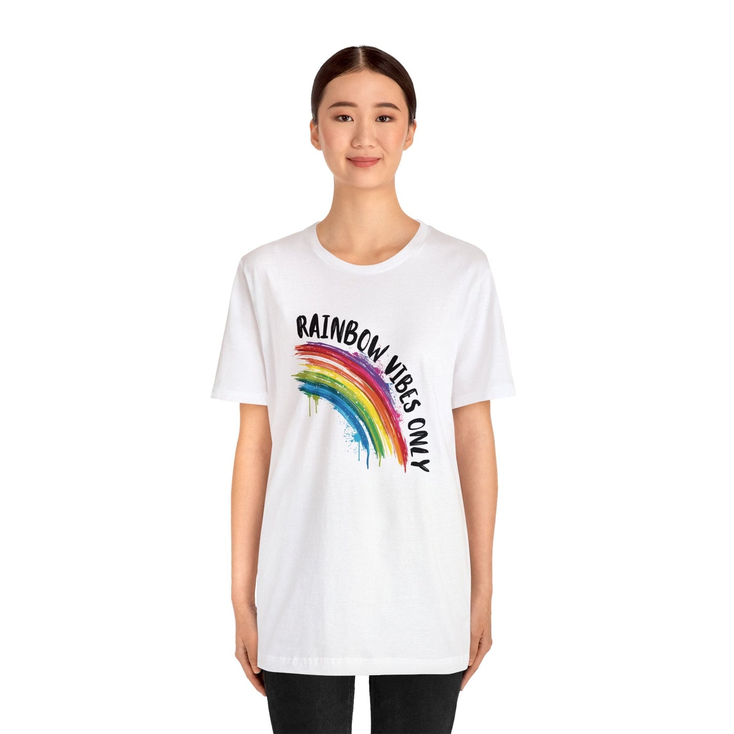 Rainbow Vibes Only - Unisex T-Shirt - T-Shirt - The Lucky Wombat