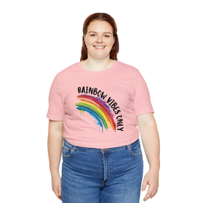Rainbow Vibes Only - Unisex T-Shirt - T-Shirt - The Lucky Wombat