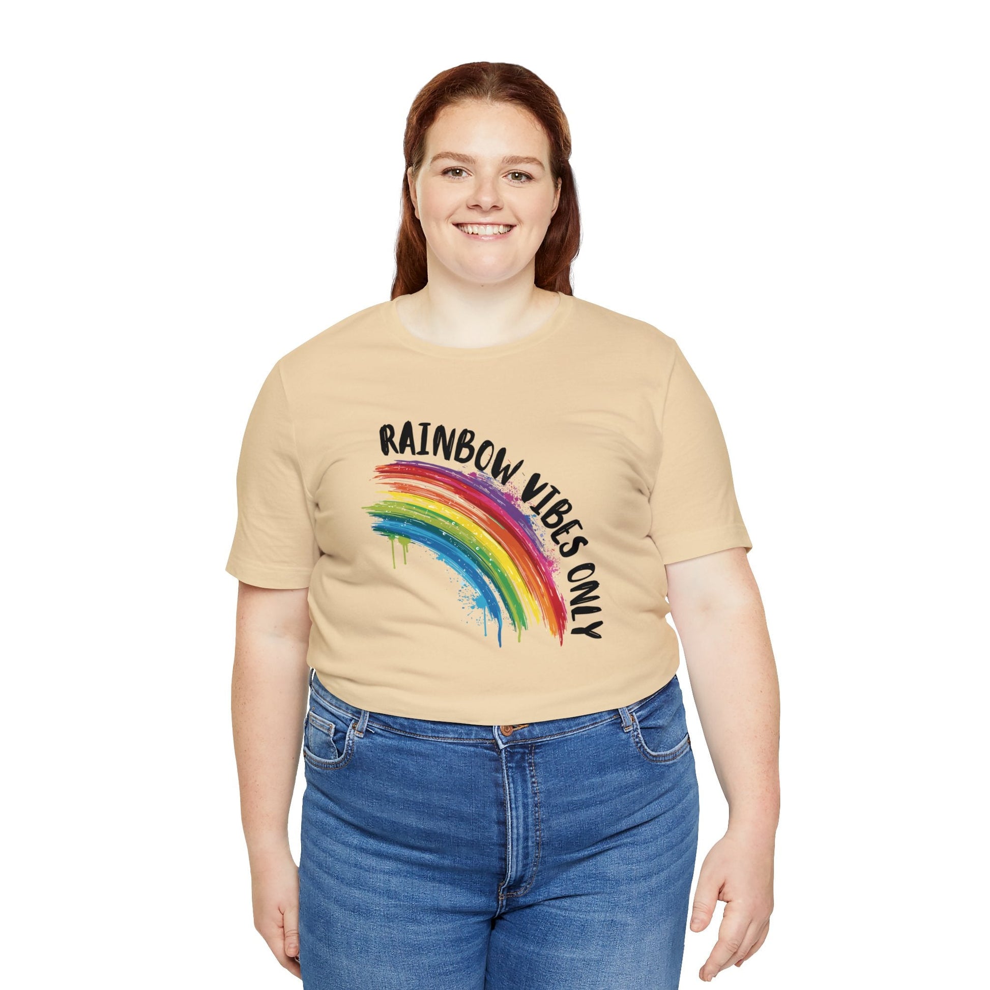 Rainbow Vibes Only - Unisex T-Shirt - T-Shirt - The Lucky Wombat