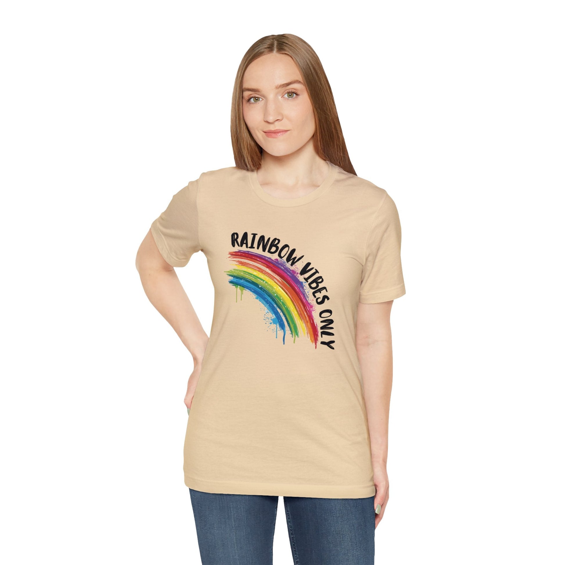 Rainbow Vibes Only - Unisex T-Shirt - T-Shirt - The Lucky Wombat