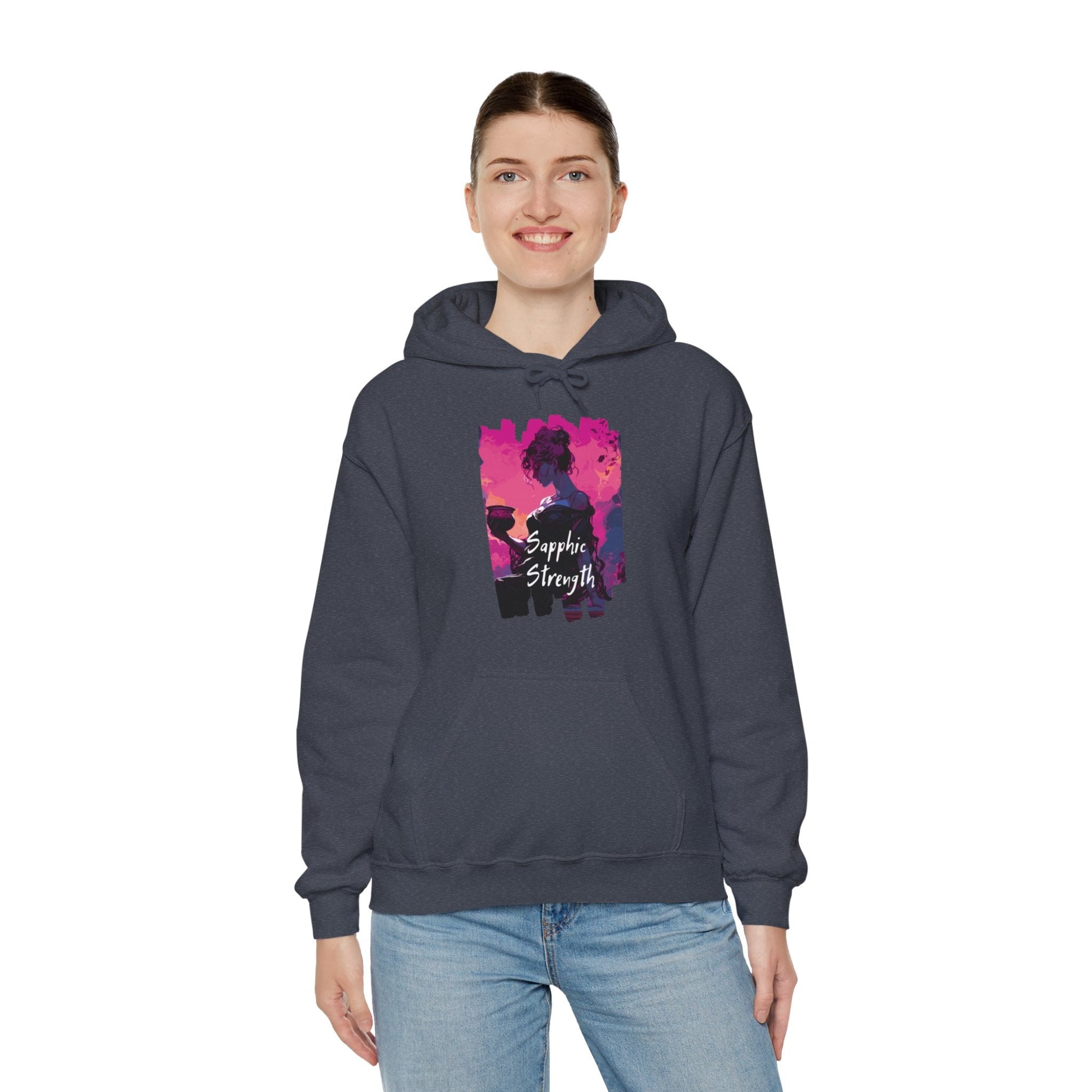 Sapphic Strength - Unisex Hoodie - Hoodie - The Lucky Wombat