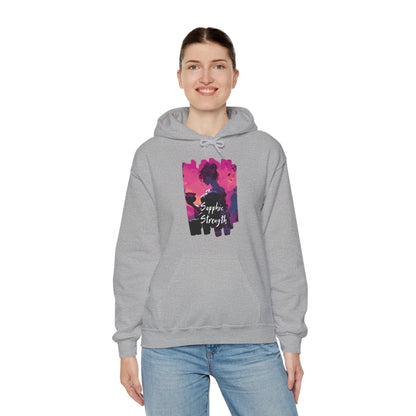 Sapphic Strength - Unisex Hoodie - Hoodie - The Lucky Wombat