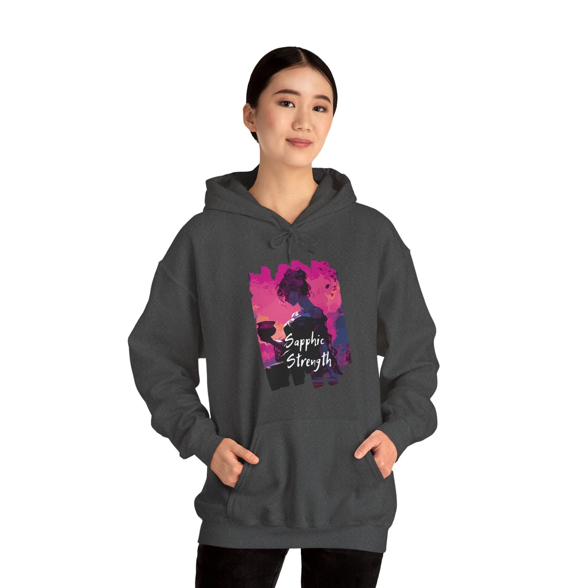Sapphic Strength - Unisex Hoodie - Hoodie - The Lucky Wombat