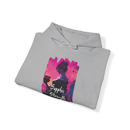 Sapphic Strength - Unisex Hoodie - Hoodie - The Lucky Wombat