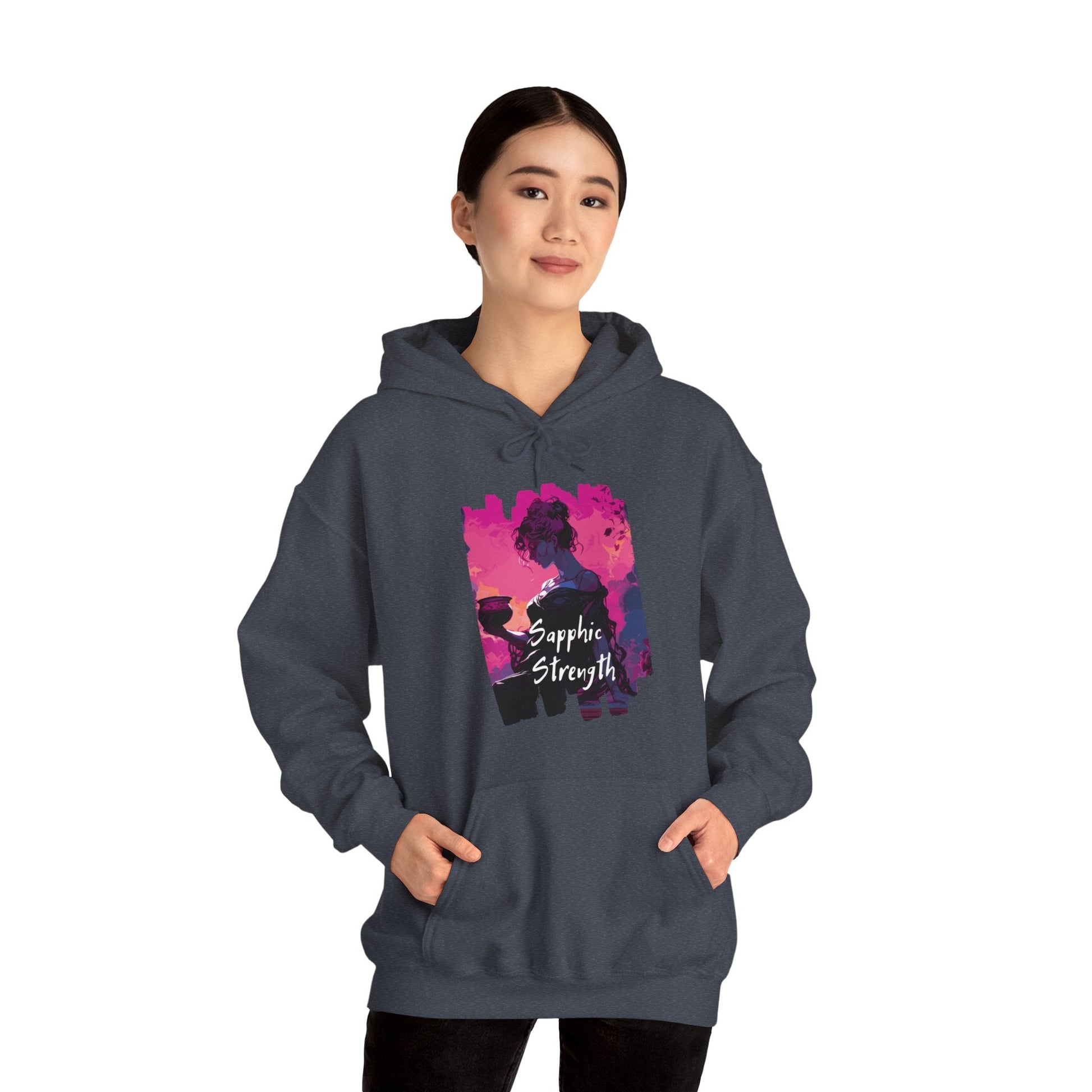 Sapphic Strength - Unisex Hoodie - Hoodie - The Lucky Wombat