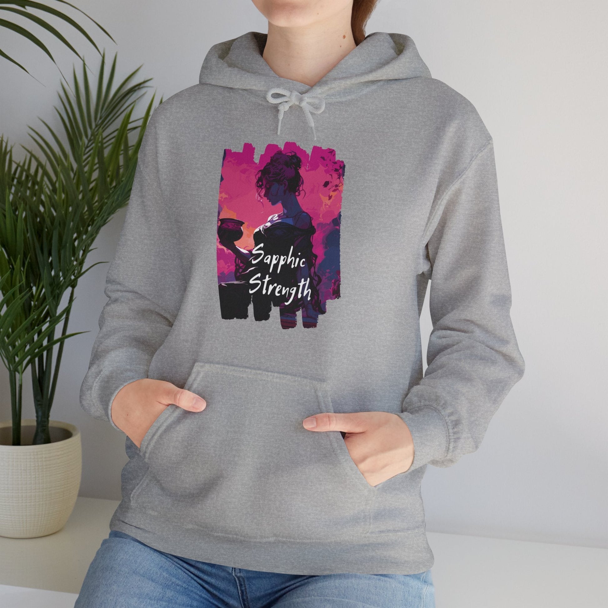 Sapphic Strength - Unisex Hoodie - Hoodie - The Lucky Wombat