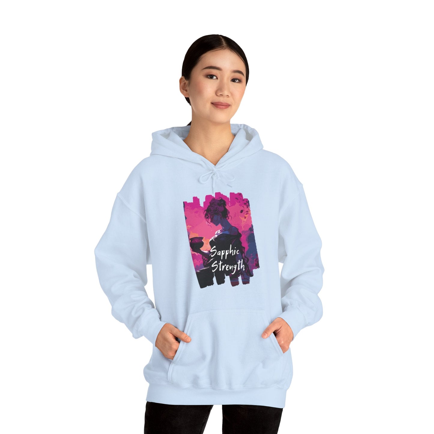 Sapphic Strength - Unisex Hoodie - Hoodie - The Lucky Wombat