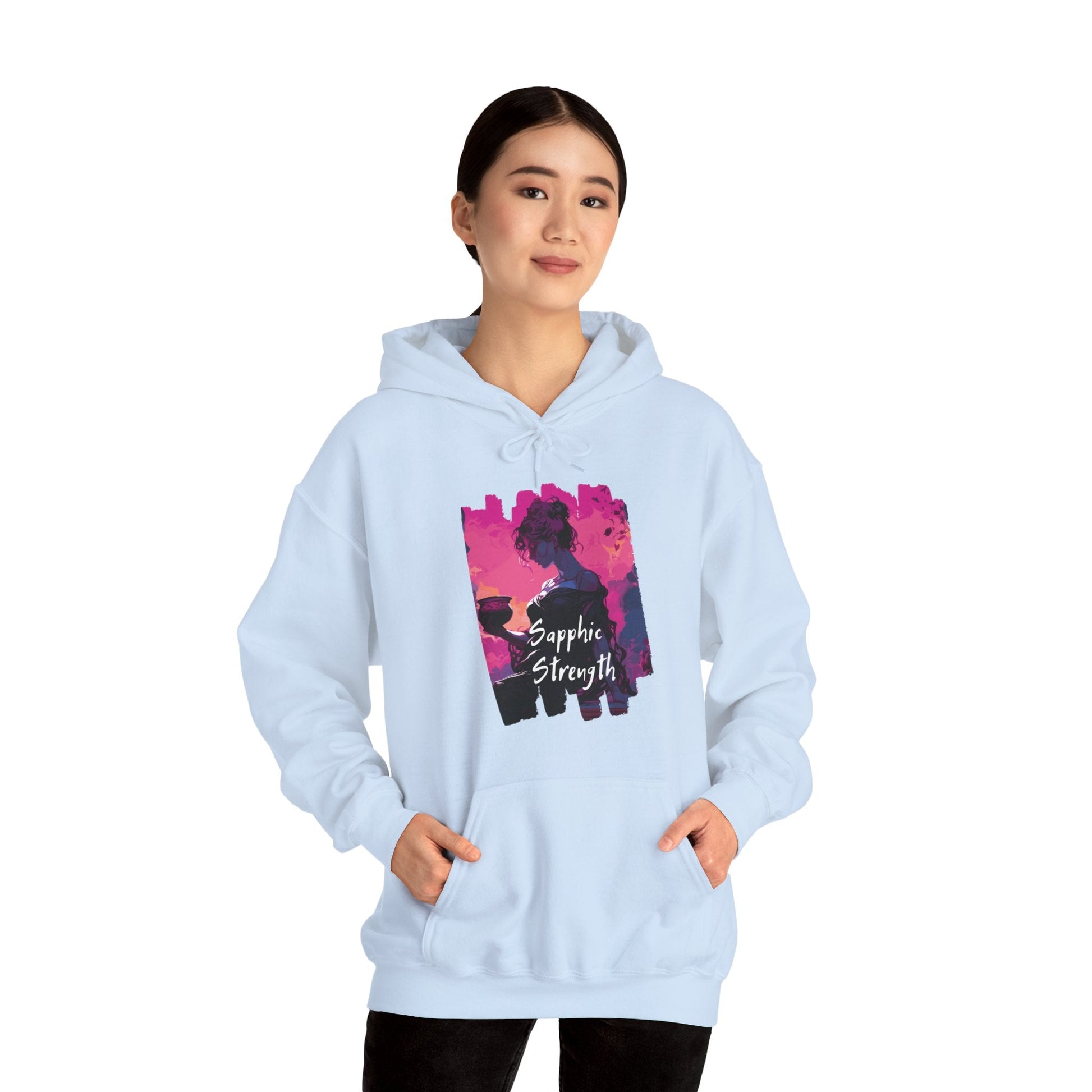 Sapphic Strength - Unisex Hoodie - Hoodie - The Lucky Wombat
