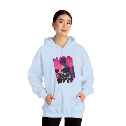 Sapphic Strength - Unisex Hoodie - Hoodie - The Lucky Wombat