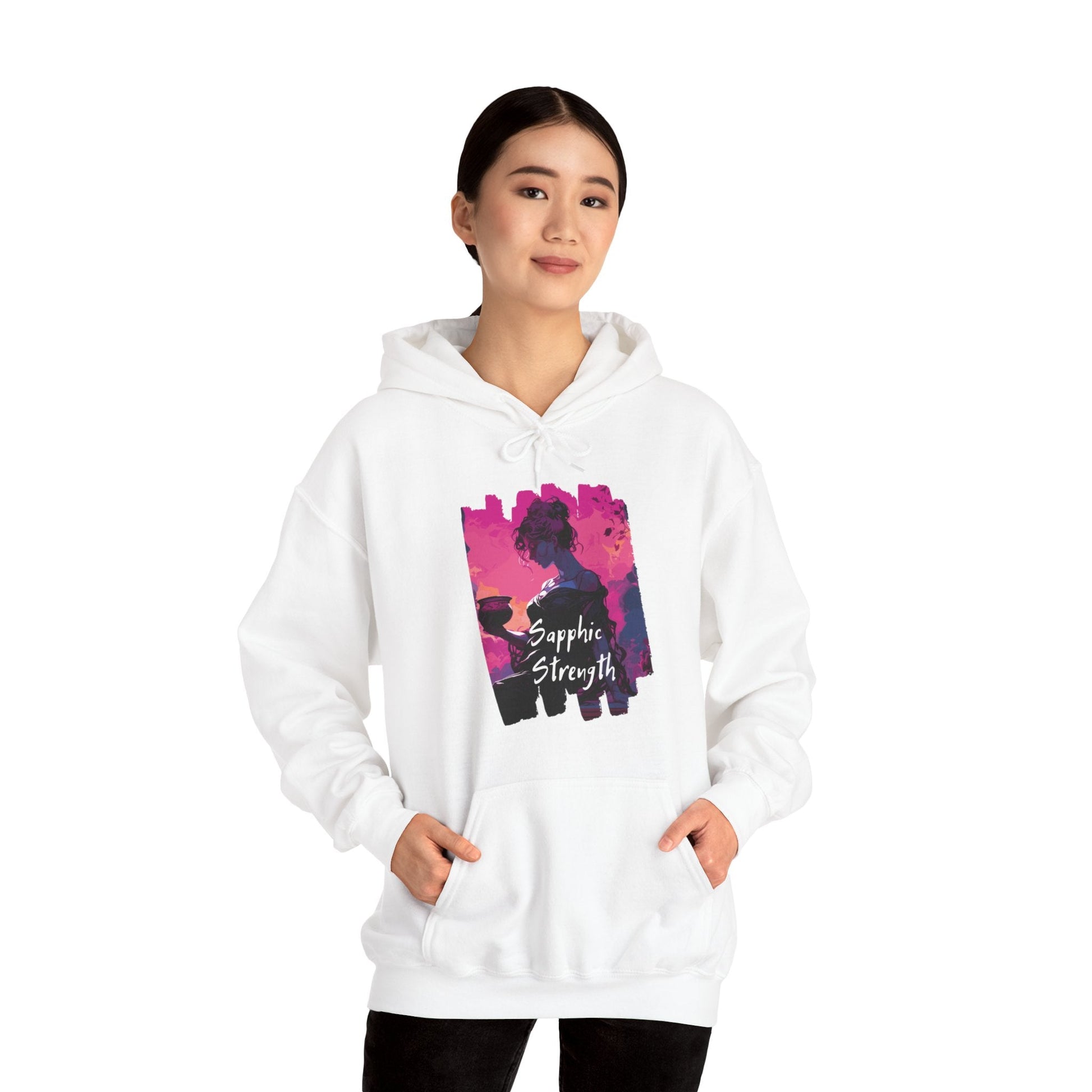 Sapphic Strength - Unisex Hoodie - Hoodie - The Lucky Wombat