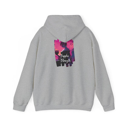 Sapphic Strength - Unisex Hoodie - Hoodie - The Lucky Wombat