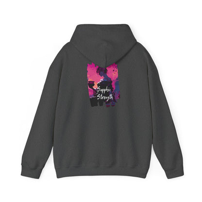 Sapphic Strength - Unisex Hoodie - Hoodie - The Lucky Wombat
