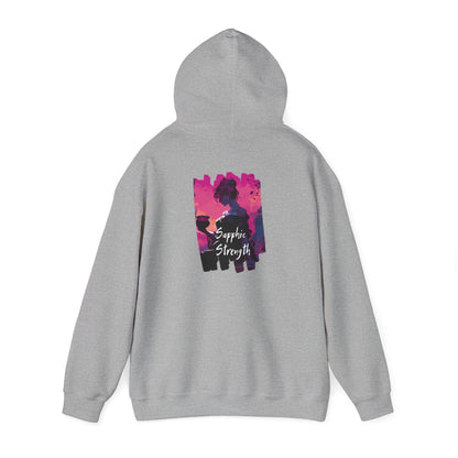 Sapphic Strength - Unisex Hoodie - Hoodie - The Lucky Wombat