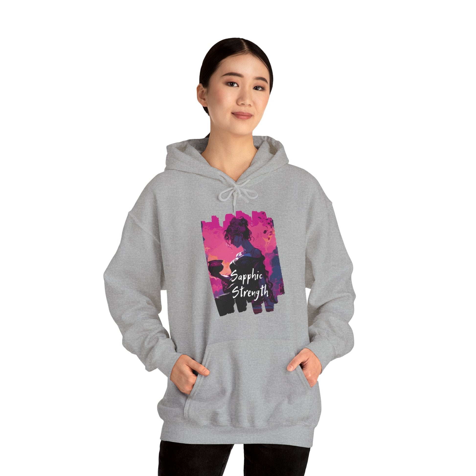 Sapphic Strength - Unisex Hoodie - Hoodie - The Lucky Wombat