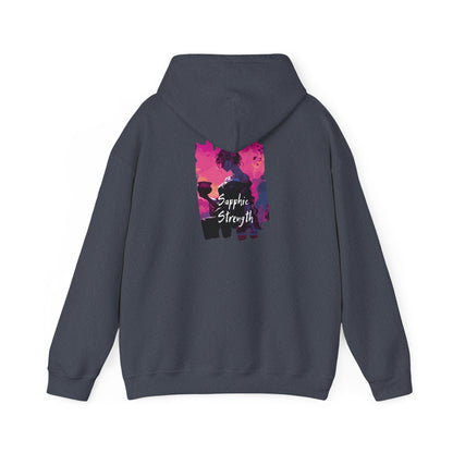 Sapphic Strength - Unisex Hoodie - Hoodie - The Lucky Wombat