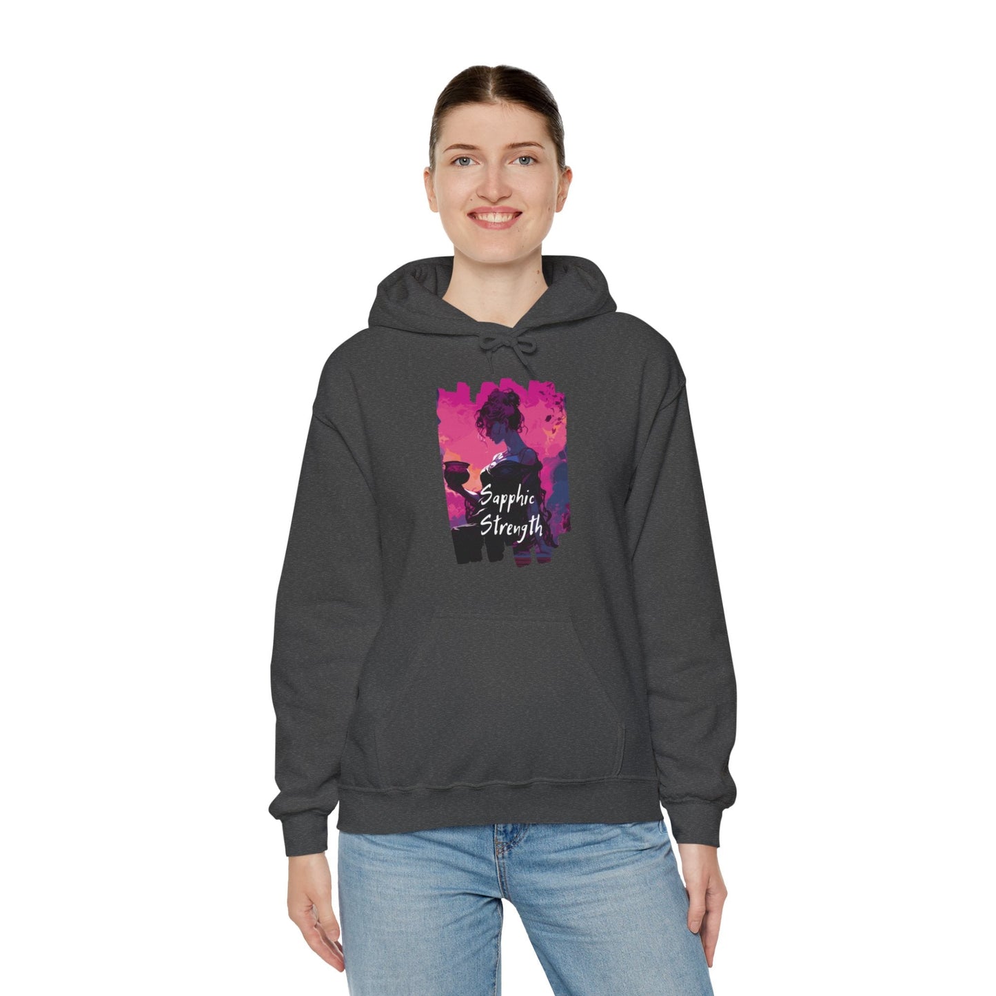 Sapphic Strength - Unisex Hoodie - Hoodie - The Lucky Wombat