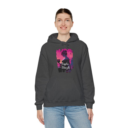 Sapphic Strength - Unisex Hoodie - Hoodie - The Lucky Wombat