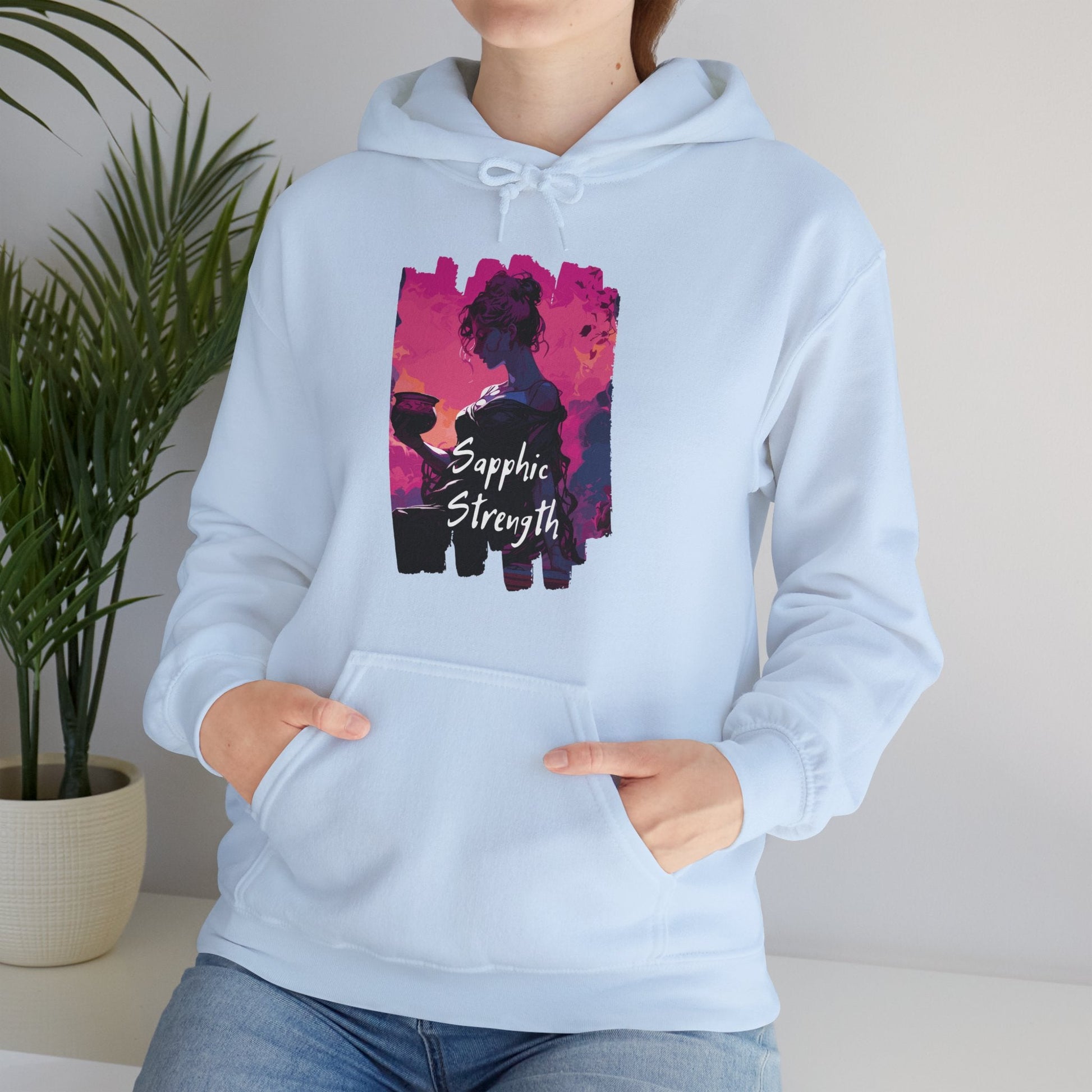 Sapphic Strength - Unisex Hoodie - Hoodie - The Lucky Wombat