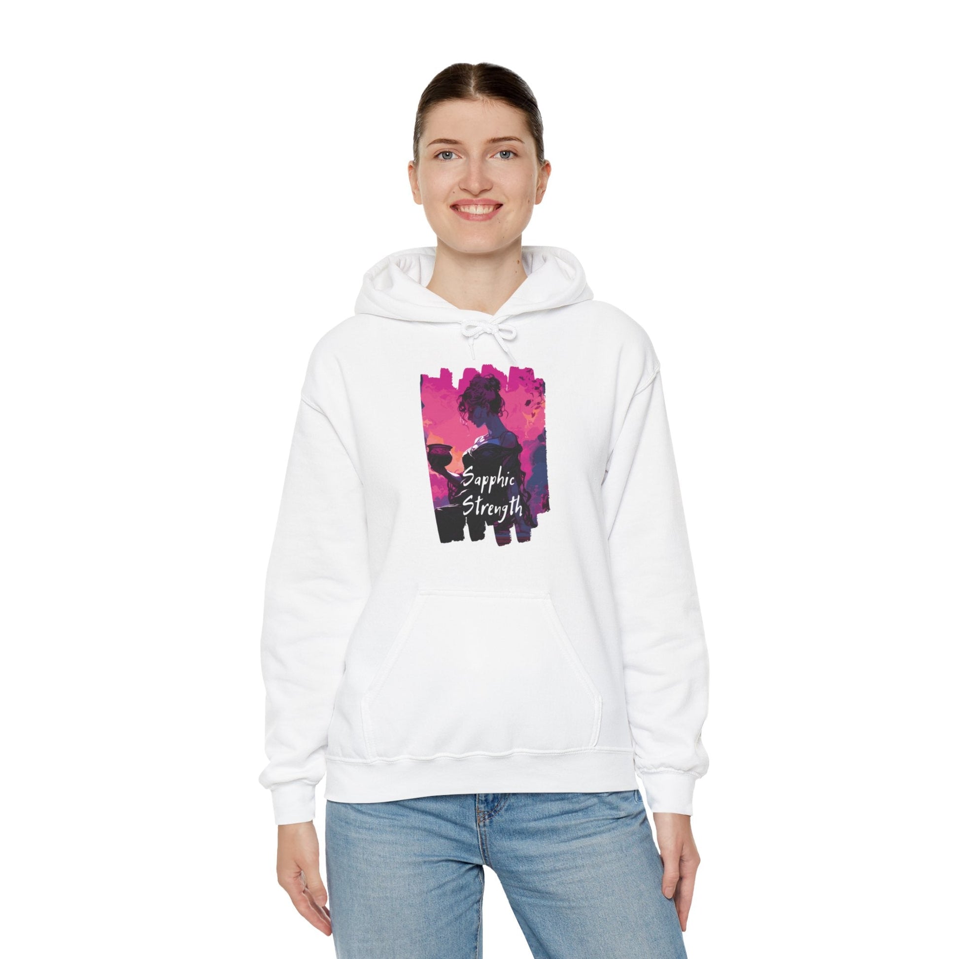 Sapphic Strength - Unisex Hoodie - Hoodie - The Lucky Wombat